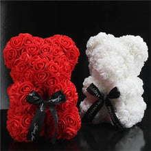 Load image into Gallery viewer, Romantic rose teddy bear in luxury heart-shaped gift box