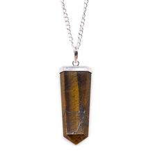 Load image into Gallery viewer, natural-stone-bullet-necklaces-pink-crystal-quartz-bullet-pendants-hexagonal-column-quartz-necklaces-pendants-natural-stone-bullet-pink-crystal-pendant-necklace-bullet-point-crystal-healing hand pendant