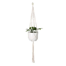Load image into Gallery viewer, Eco-friendly handmade macrame rope plant pot holder