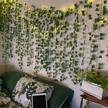 Load image into Gallery viewer, 10m artificial ivy LED curtain lights for party decoration