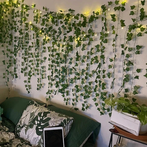 10m artificial ivy LED curtain lights for party decoration