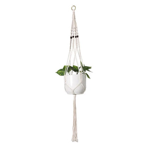 Cotton rope macrame plant hanger for indoor garden