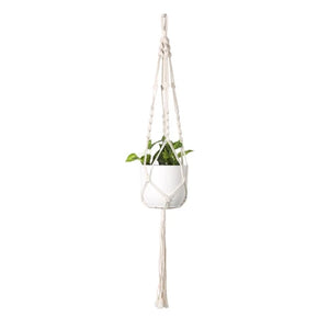 Decorative macrame rope holder for flower pots