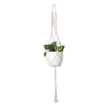 Load image into Gallery viewer, macrame Boho chic handmade macrame rope pot holder décor