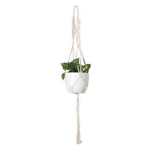 macrame Boho chic handmade macrame rope pot holder décor