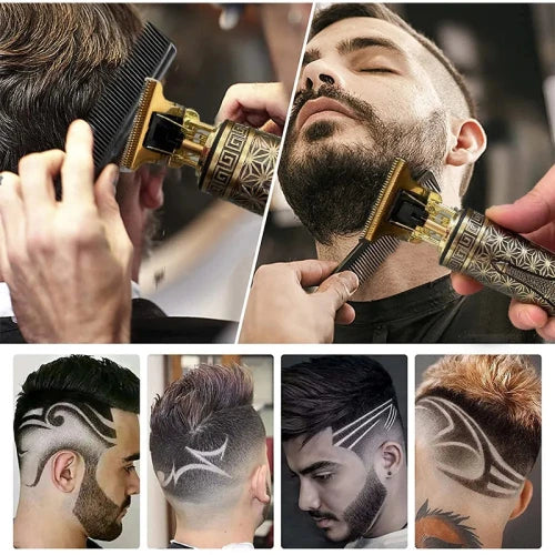 Electric hair trimmer for men with precision cutting blades