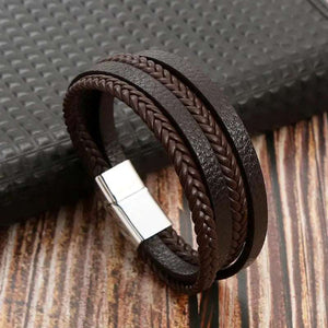 Men's Buckle Leather Multi-Layer Bracelets Gifts For Him