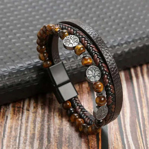 Men's Buckle Leather Multi-Layer Bracelets Gifts For Him
