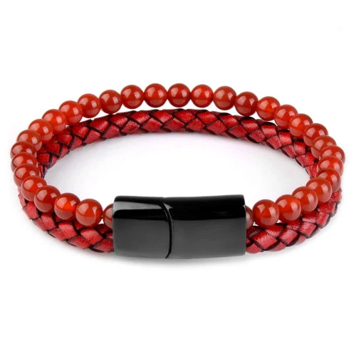 Durable leather bracelet for husband