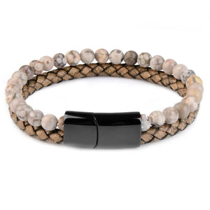 Trendy leather bracelet for boyfriend