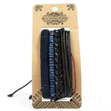 Load image into Gallery viewer, Leather and steel bracelets for masculine style