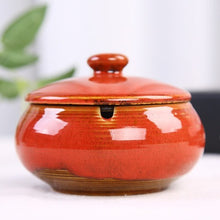 Load image into Gallery viewer, Portable ceramic ashtray with cover for smokers