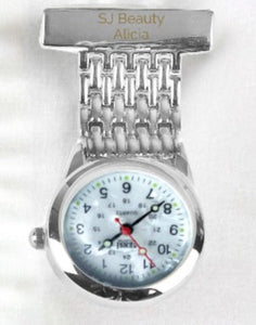 Silver nurse’s fob watch personalised gift