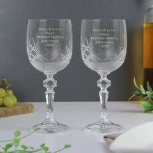 Load image into Gallery viewer, Custom wine glasses with names engraved