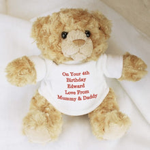 Load image into Gallery viewer, Custom printed teddy bear keepsake gift for special occasions
