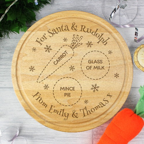 Festive personalised board for mince pies and treats