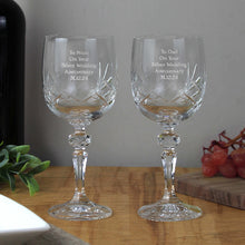 Load image into Gallery viewer, Customised wine glasses for special occasions