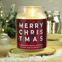 Load image into Gallery viewer, personalised candle glass, led candles, christmas candles