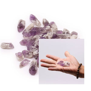 Healing chakra raw crystals rose quartz and amethyst