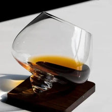 Load image into Gallery viewer, rotating-whiskey-glass-spinning-whisky-spirits-glass-gift-rocking-whiskey-glasses-rotating-glasses-rolling-whiskey-glass-wobbly-whiskey-glass-rotating-cocktail-glass