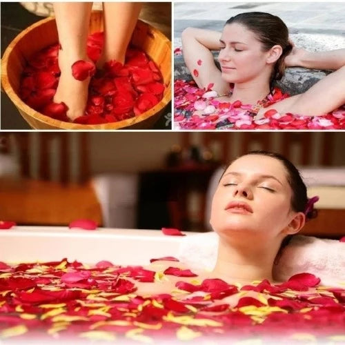 30g, 50g & 100g bag of dried rose petals for homemade skincare