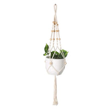 Load image into Gallery viewer, Rustic macrame plant hanger rope design with knots