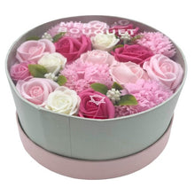 Load image into Gallery viewer, soap flower boxes, soap flower bouquet delivery, soap flower bouquet wholesale, ultra bee soap flowers, luxury soap flowers, handmade soap flowers, soap flower gifts, colorful soap flower, scented soap flower, spa, aromatherapy spa