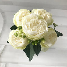Load image into Gallery viewer, silk peony and rose bouquet home decoration