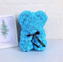 Load image into Gallery viewer, Luxury artificial rose teddy bear symbolizing everlasting love