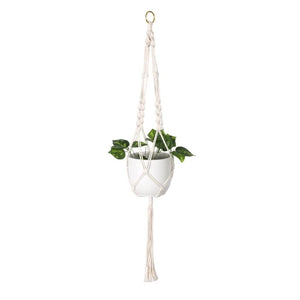 Handmade bohemian plant hanger macrame rope style