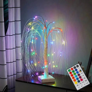  LED willow night light with RGB gypsophila tree design