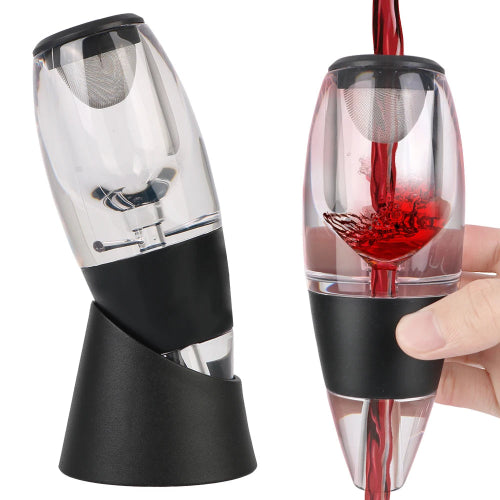 Premium wine aerating and pouring set with filter