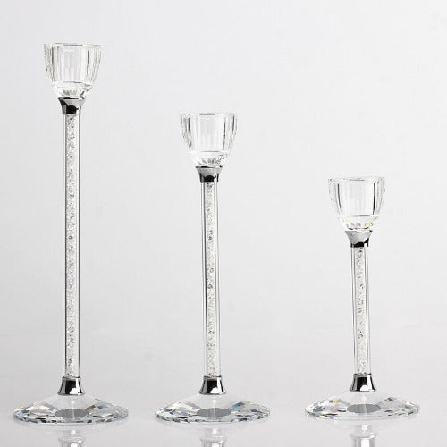 Modern glass tealight holder set gift for weddings and parties