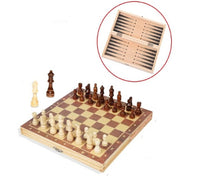 Load image into Gallery viewer, Folding wooden chess set magnetic travel gift for strategy lovers