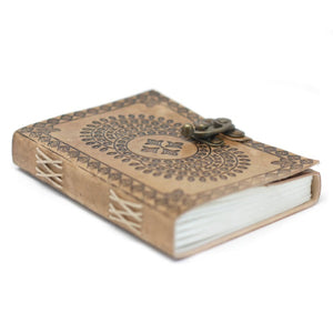 Leather notebook journal gift for students and writers