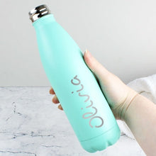 Load image into Gallery viewer, Eco-friendly reusable metal water bottle with name
