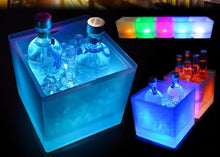 Load image into Gallery viewer, Rechargeable color-changing LED wine cooler bucket for parties and bars