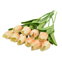 Load image into Gallery viewer,  Artificial tulip bouquet with realistic details for spring decor
