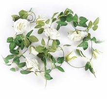 Load image into Gallery viewer, Artificial rose vine floral string for garden décor