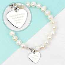 Load image into Gallery viewer, Beautiful personalised pearl bracelet gift for birthdays and anniversaries
