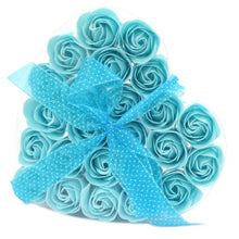 Load image into Gallery viewer, Anniversary gift soap flowers in heart box