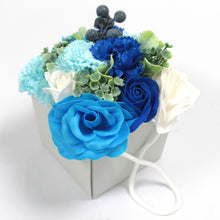 Load image into Gallery viewer, Anniversary gift soap flowers in heart box