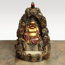 Load image into Gallery viewer, Budha  backflow incense holder with cascading smoke