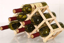 Load image into Gallery viewer,  Rustic wooden wine holder for modern and vintage home styles
