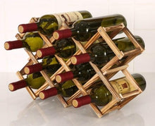 Load image into Gallery viewer, Eco-friendly wooden wine rack for kitchen or dining area
