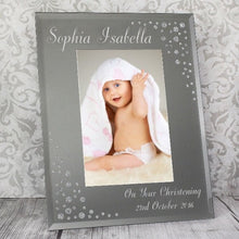 Load image into Gallery viewer, Custom 4x6 glass photo frame with sparkling diamante detail