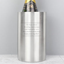 Load image into Gallery viewer, Elegant engraved drinks cooler ideal for weddings and anniversaries