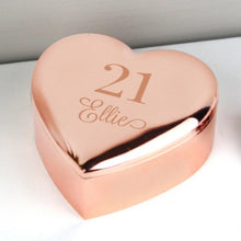 Load image into Gallery viewer, Customised jewellery storage box gift for her birthday