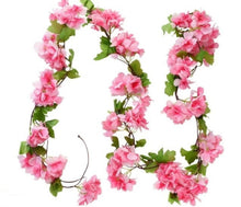 Load image into Gallery viewer, Decorative rattan vine with artificial flowers