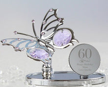 Load image into Gallery viewer, Custom engraved birthday butterfly ornament keepsake for her